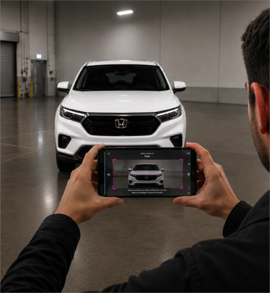 Traditional vehicle capture requiring ideal space and distant positioning.